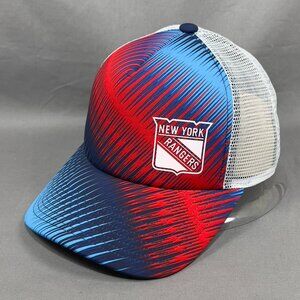 Adidas New York Rangers NHL Snapback Hat Cap Red Trucker Hockey Foam Sample Mens